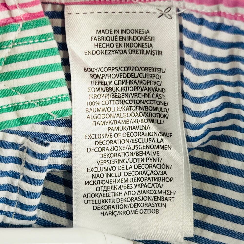 Polo Ralph Lauren Seersucker Shirt Dress Girls 12 Multicolor Stripes Textured - Picture 11 of 11